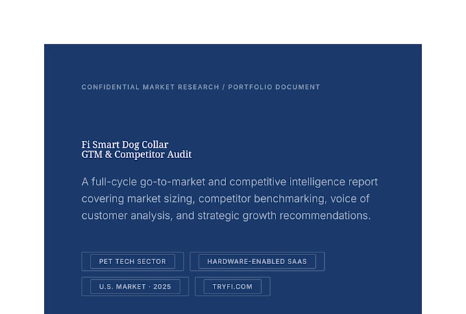do market research, competitor analysis and industry research